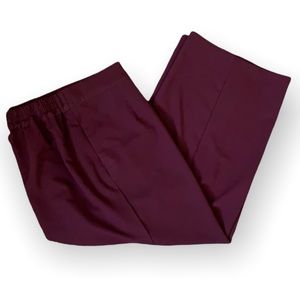Skies Are Blue Trish Wide Leg Cropped Pant in Plum